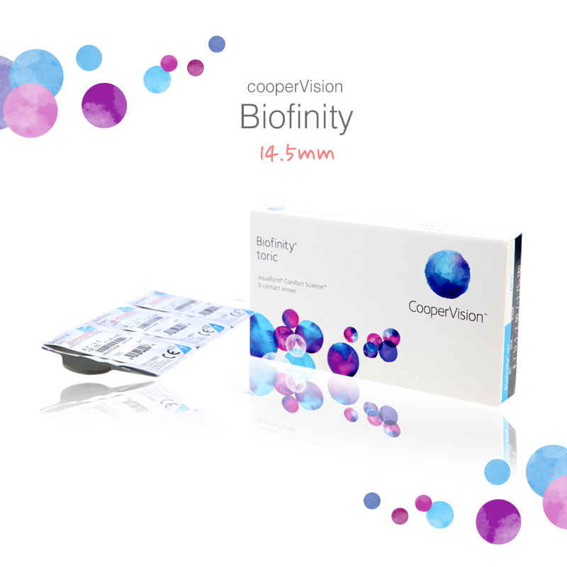 [1ヶ月レンズ/透明] バイオピニティ Biofinity 14.5mm (1箱6枚) /972