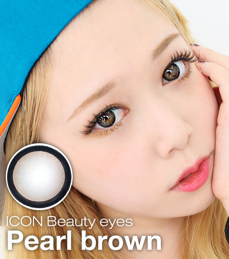 チョコ/ICK社 パール Pearl A  /14.8mm/ ブラウンBrown/066 ,サークルカラコン 