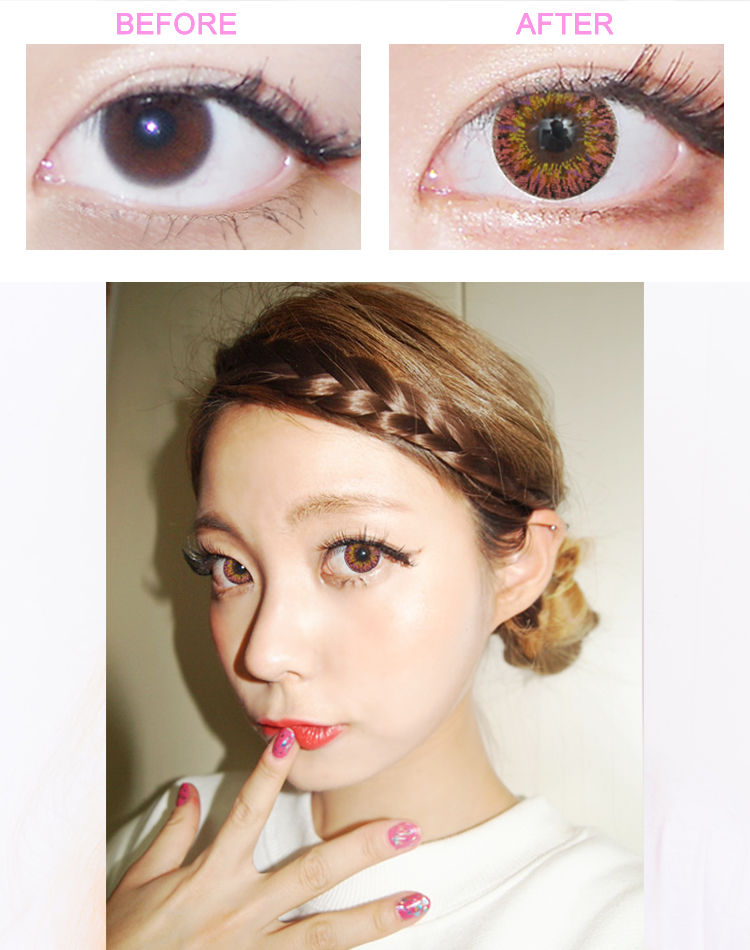 VILLEA Pink toric contacts ,カラコン,カラコン韓国 