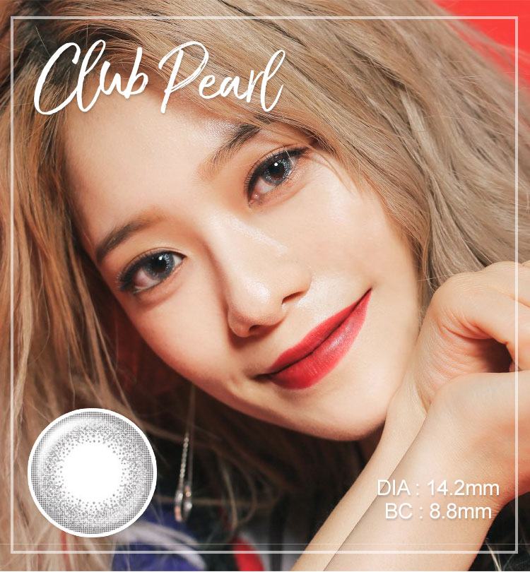 人気 韓国カラコン 1ヶ月 POLYTOUCH Club Silver Pearl / 1466