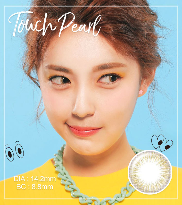 人気 韓国カラコン 1ヶ月 POLYTOUCH Touch Gold Pearl / 1467