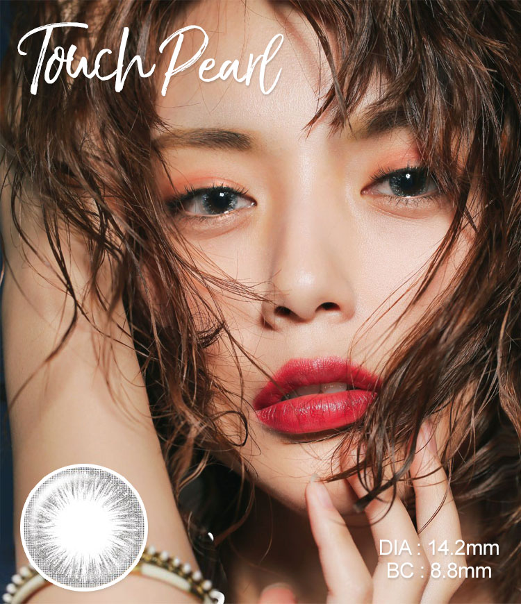 人気 韓国カラコン 1ヶ月 POLYTOUCH Touch Silver Pearl / 1468