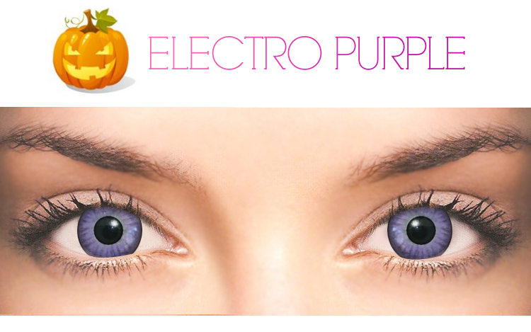 【ハロウィンカラコン】 electro purple コスプレカラコン（度数可能-10.00まで） [837]