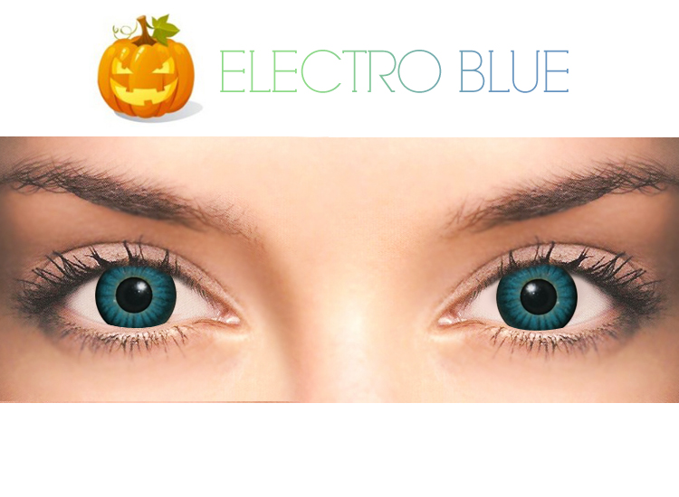 【ハロウィンカラコン】 electro Blue コスプレカラコン（度数可能-10.00まで） [844]