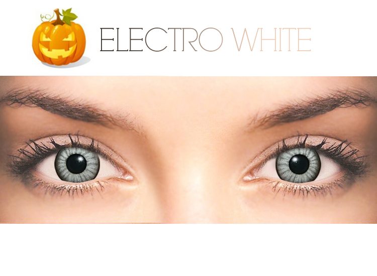 【カラコン 白】 electro white コスプレカラコン（度数可能-10.00まで） [840]