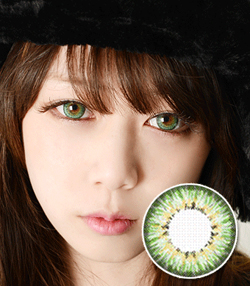 CLARA /14.5mm/グリーン カラコン /green /度あり