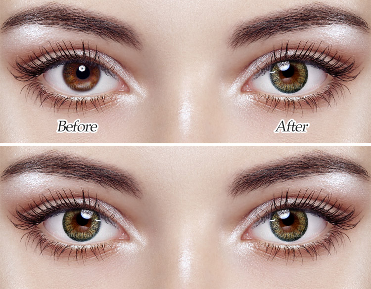 Colored Contacts for dark eyes - DUEBA Ariel GREEN