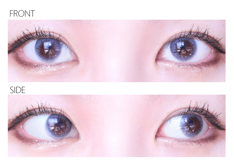 NATURAL SHINE / Most Natural GRAY Colored Contacts for Dark Brown Eyes