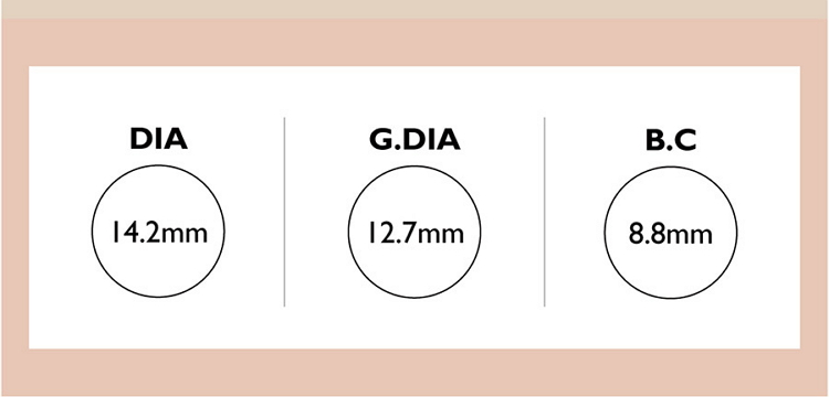 Queencontacts Best Colored Contacts for Dark Brown Eyes - MIX ANN Signal Brown / Silicone Hydrogel / UV Protection / 1550