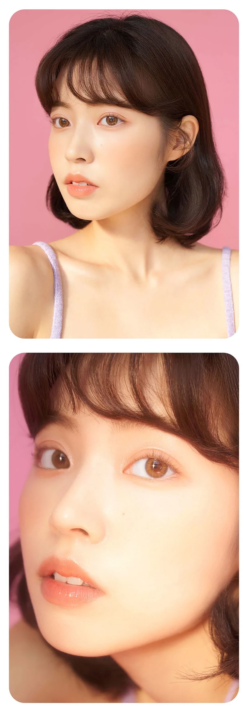 chuu, korean colored contacts, sns popular, new product, event product, cloud pudding, gray, pink brown, smile cookie, brown, green, sunny cookie, gray, brown