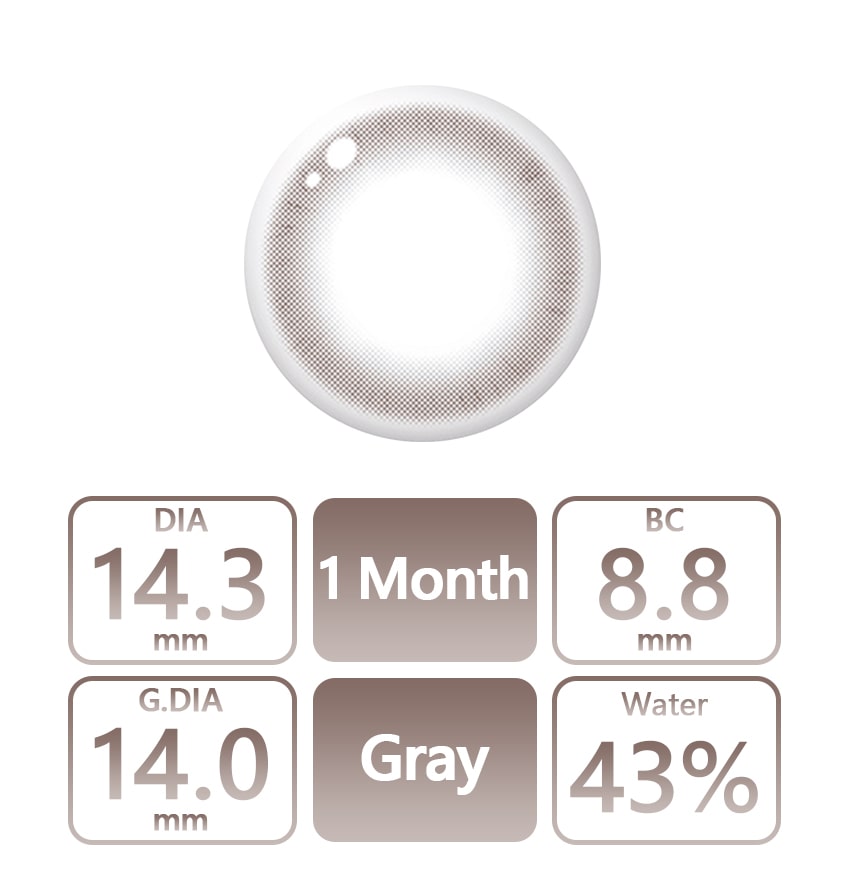 doonoon, mimoblanc, new color, monthly, queencontacts, korean colored contacts, gray