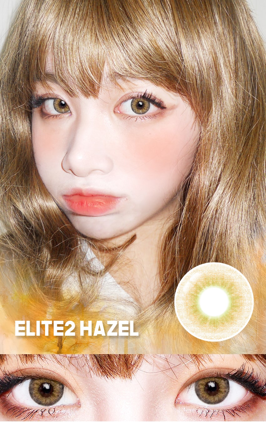 Innovision, Korean color contacts, colorcontacts, natural, elite2, hazel