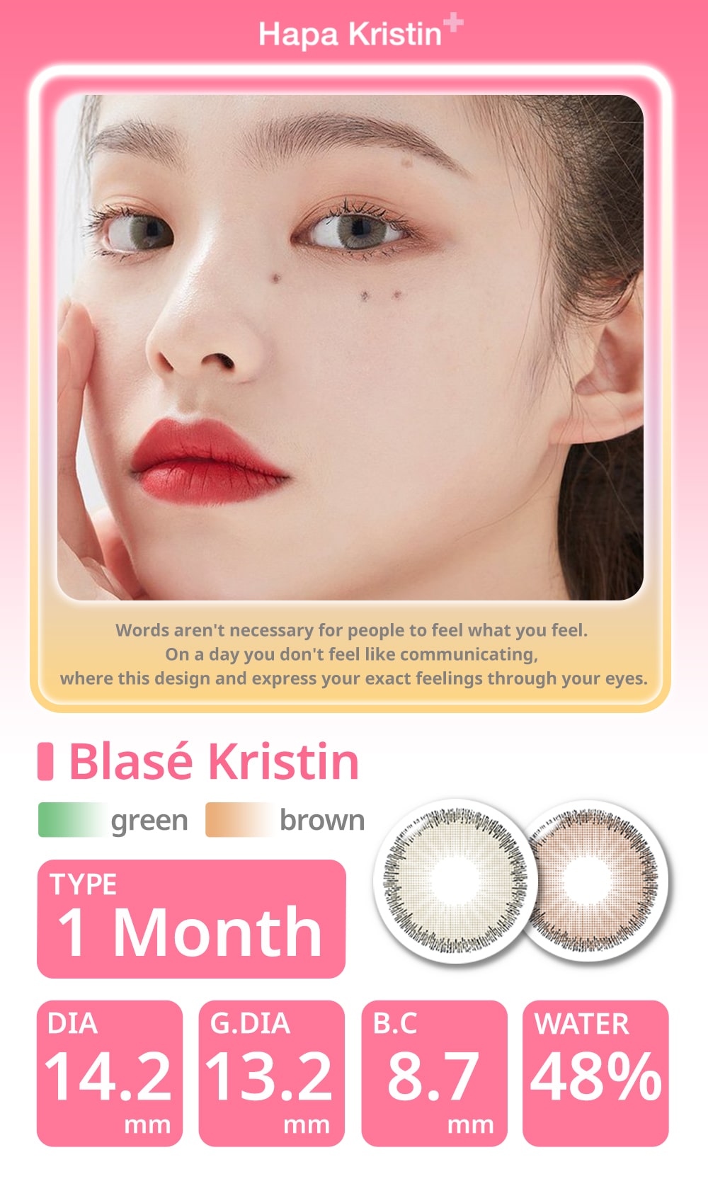 Hapakristin,Korean color contacts,color lens,K-pop idol lens