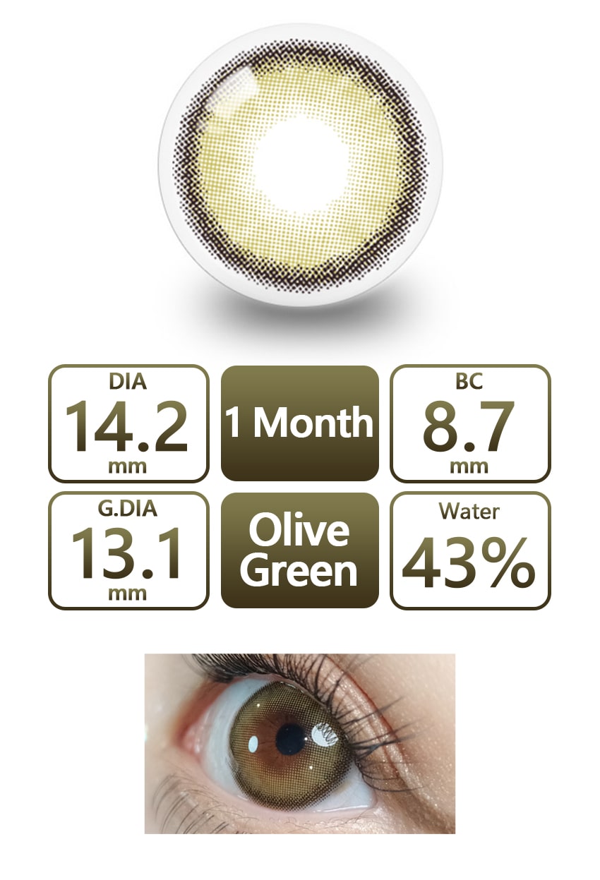 queencontacts, olola, dearsome, popular Korean, colored contacts, olive, green, popular makeup