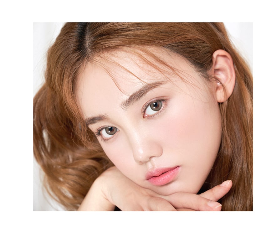 idol lens, korea popular colored contacts, roze airy, nude brown