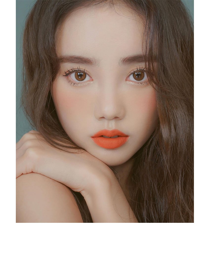 idol lens, korea popular colored contacts, roze airy, pumpkin brown