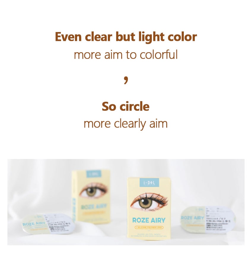 idol lens, korea popular colored contacts, roze airy, pumpkin brown