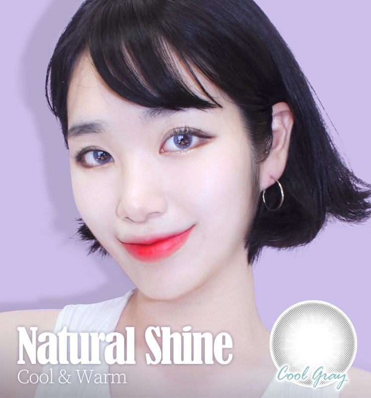新着カラコン queenslens 韓国 人気カラコン おすすめ - Natural Shine Cool Gray