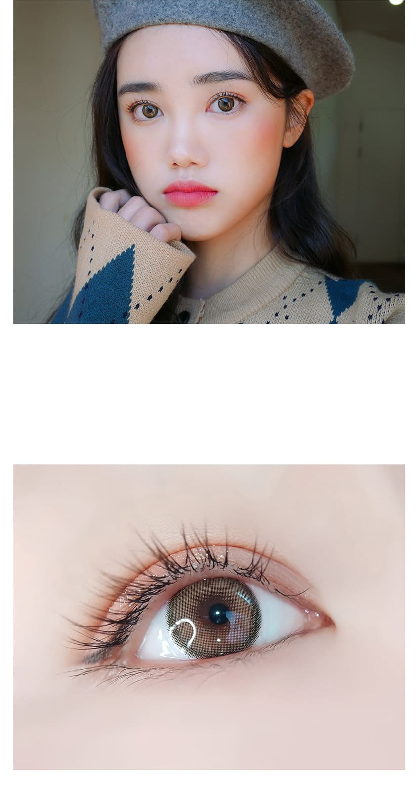 idol lens,canna roze,canna roze nude brown ,korean colored contacts