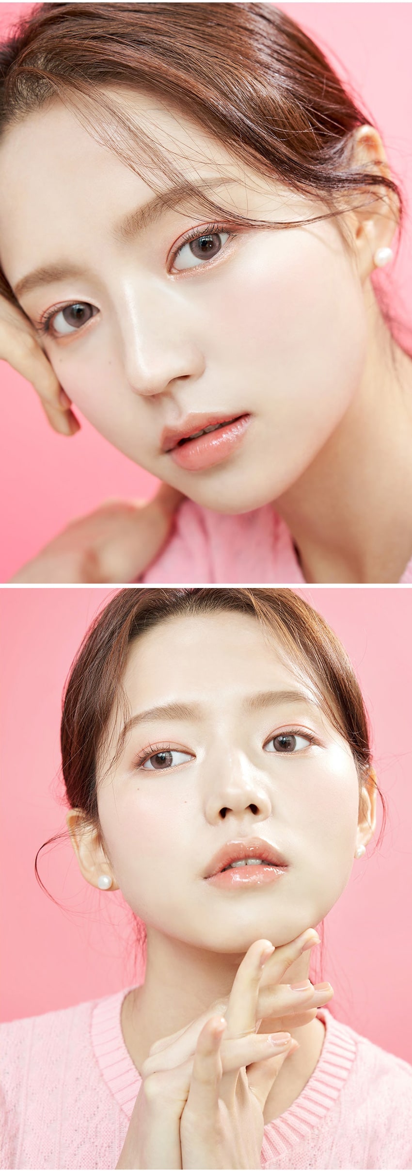 chuulens, popular korean, colored contacts, moonbrown, creampink, 1month, natural