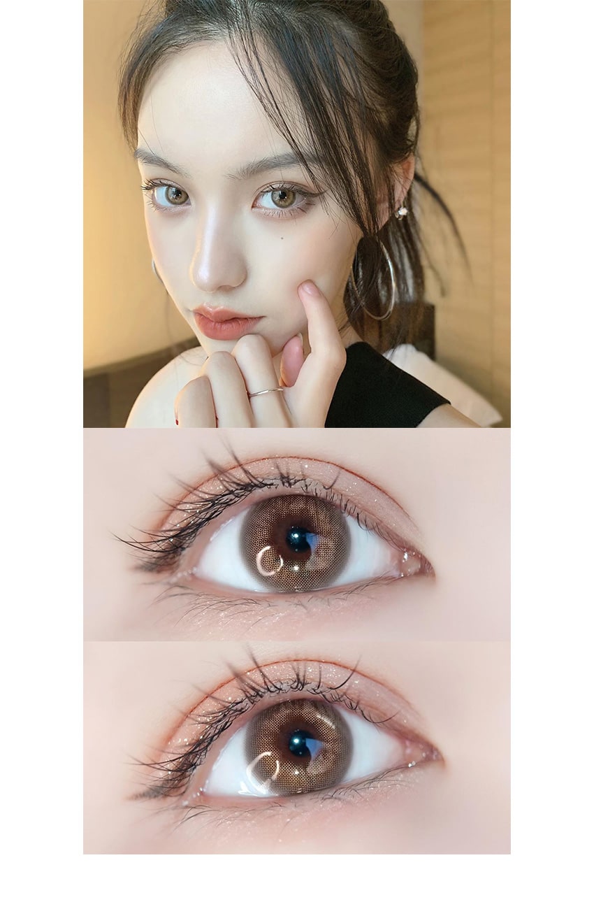 idol lens, korea popular colored contacts, desire amber gray, queencontacts