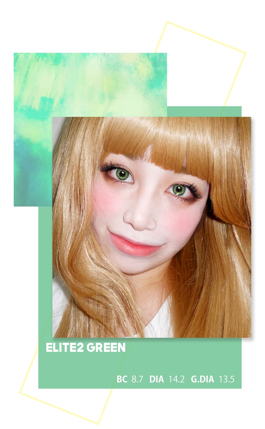 Innovision, Korean color contacts, colorcontacts, natural, elite2, green