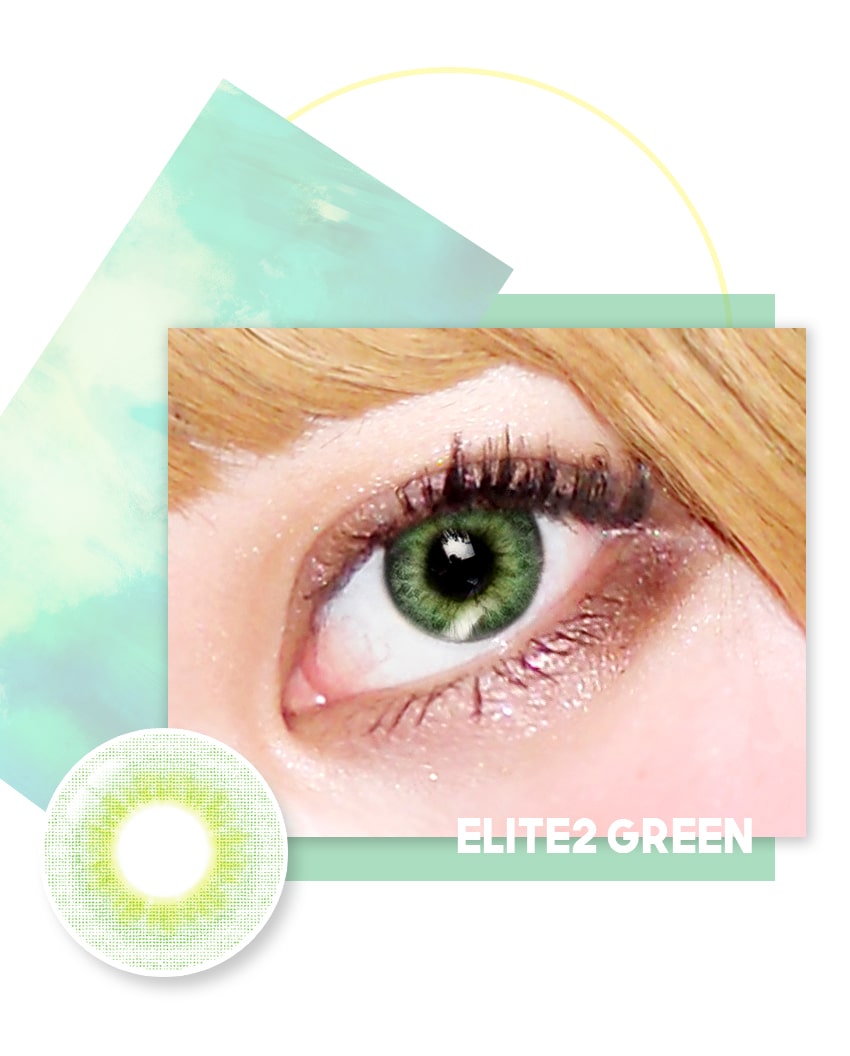 Innovision, Korean color contacts, colorcontacts, natural, elite2, green