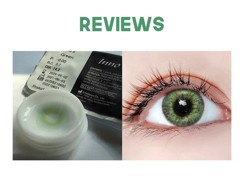 Innovision, Korean color contacts, colorcontacts, natural, elite2, green