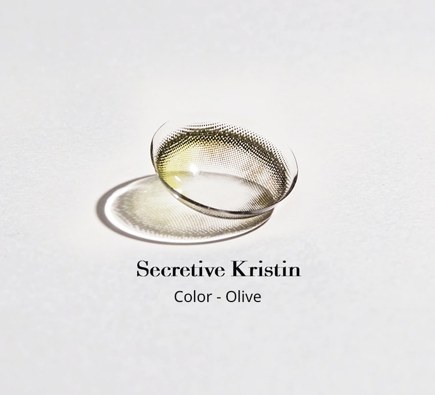 hapa kristin, secretive kristin, korean color lens, K-pop idol lens, Olive, color lenses