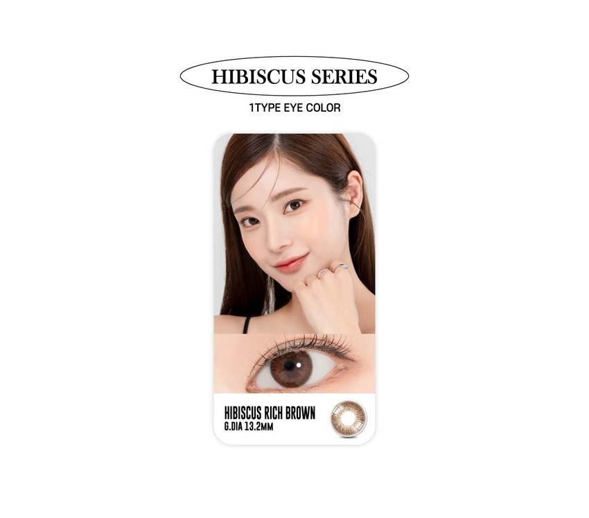 
Add a touch of warmth to your eyes with Lensrang's Hibiscus Rich Brown 1-month contacts.