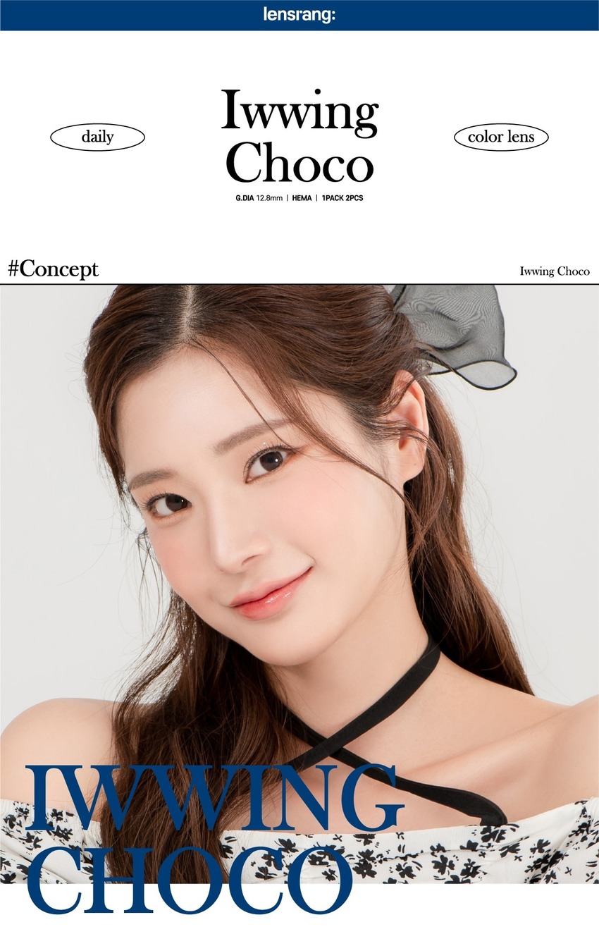 
These Korea colorcontacts from Lensrang, known as Iwwing choco, offer a unique blend of soft red brown tones, perfect for a natural look.