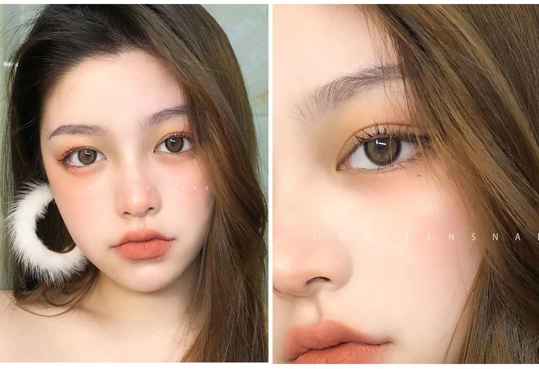 idol lens,nanaview,nanaview cocoa brown,korean colored contacts