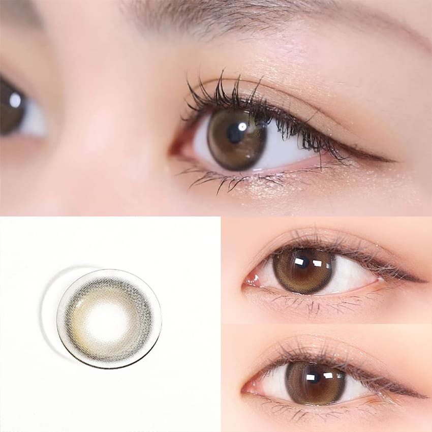 OLOLA, Blurring brown, queencontacts, brown, gray, 1day, 1month, monthly, colored contacts, natural, dewy