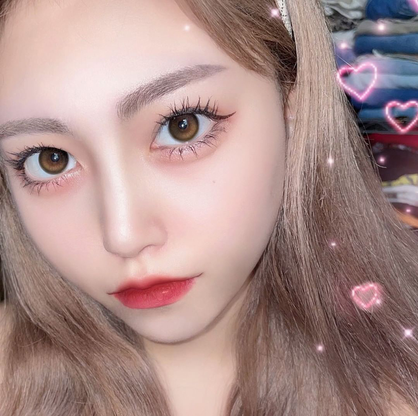 queenslens, olola, daymood, popular Korean, colored contacts, brown, popular makeup