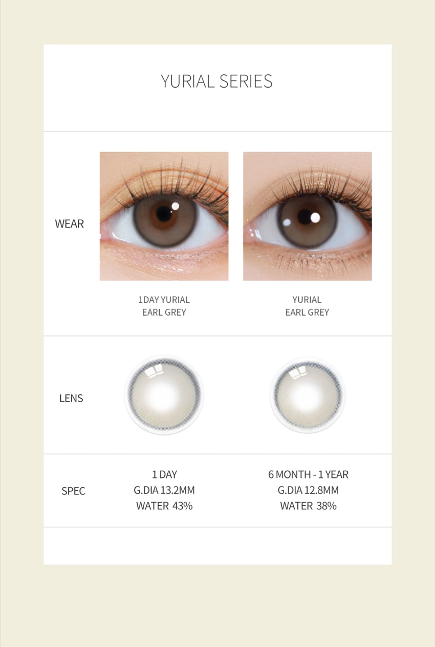 
URIA, i-DOL LENS, YURIAL, WATER, Brown, Korean colored contacts,SNS popular, Earl, Royal, Serum, 1day, 1day lens