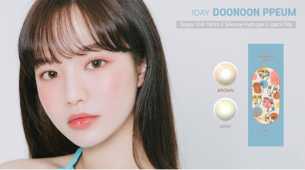 doonoon, ナチュラル, ハーフ, 1day, monthly, シリコンヒドロゲル, 韓国人気, SNSカラコン,カラコン