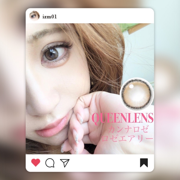 QUEENLENS さんの超人気カラコン👀🖤 カンナロゼ🤎 ロゼエアリー🤎