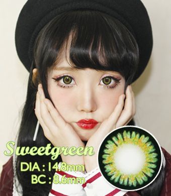 高発色 【最長1年使用･両目2枚】 スイート3グリーンSweet 3 Green / 667</BR>