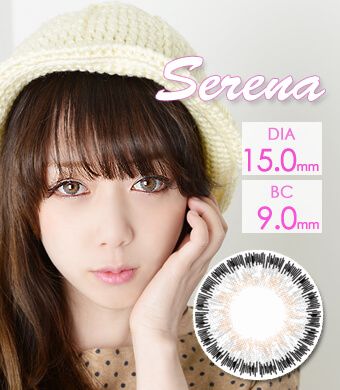 HOT<FONT COLOR="4697f2"> [ Lucky! ¥990]</FONT> Mega Big 【１年カラコン】 Serena グレー 15mm / 244</BR>