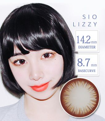 最高品質 Hydrogel 【1年カラコン・両目2枚】シオリジー モカ SIO Lizzy Mocha / 1238</br>