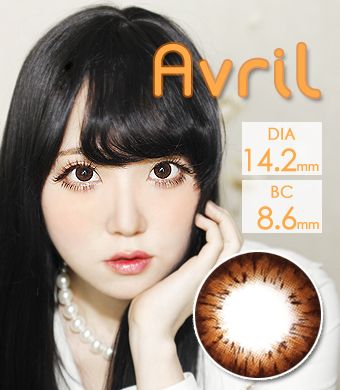  高発色 個性派 【遠視カラコン/ 2枚】 Avril (A132) Choco / 1295</br>