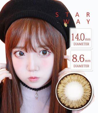 <FONT COLOR="4697f2"> [ Lucky! ¥990]</FONT>【１年カラコン】 スターウェイ Star Way  brown / 1349 </BR>