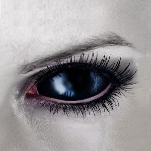 人気 NO1コスプレカラコン【全眼カラコン2枚】 Black Vampire Sclera  2202 / 22mm / 1489