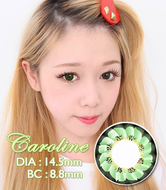 花型 【最長1年使用･両目2枚】 Caroline (LF3) Green / 098</BR>