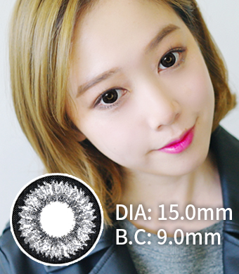 ULTRA BIG<FONT COLOR="4697f2"> [ Lucky! ¥990]</FONT> 【１年カラコン】 Daisy K17 Black / 716</BR>