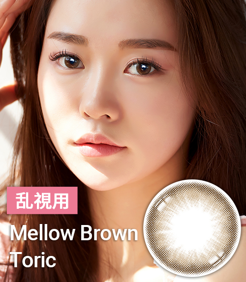 自然に盛れる【乱視カラコン/ 2枚 】 Mellow Brown Toric / 1664