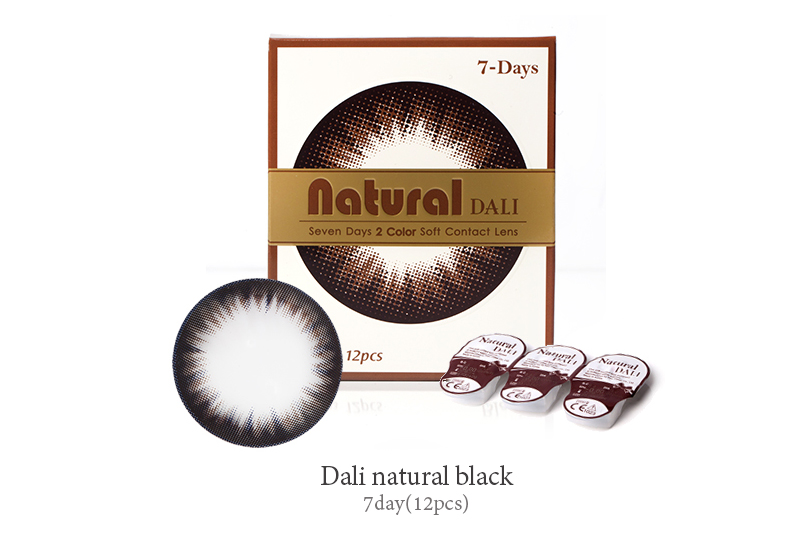[7デーレンズ/カラー] Dali natural black ダリナチュラル 14.0mm（12枚入り）/930