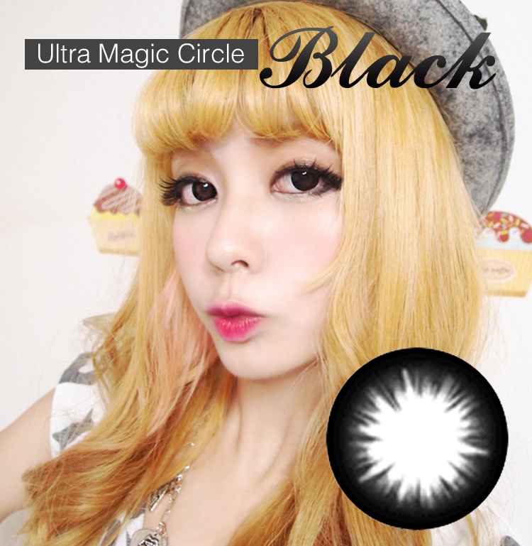 ブラック  DUEBA社/ Ultra Magic Circle Black /008, 度ありカラコン 