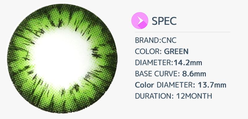 Avril (A132) Green contacts,韓国カラコン