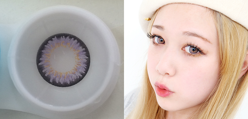 バイオレット VIOLET 3 tone color/ 社/COCO /14.5mm/155,韓国カラコン